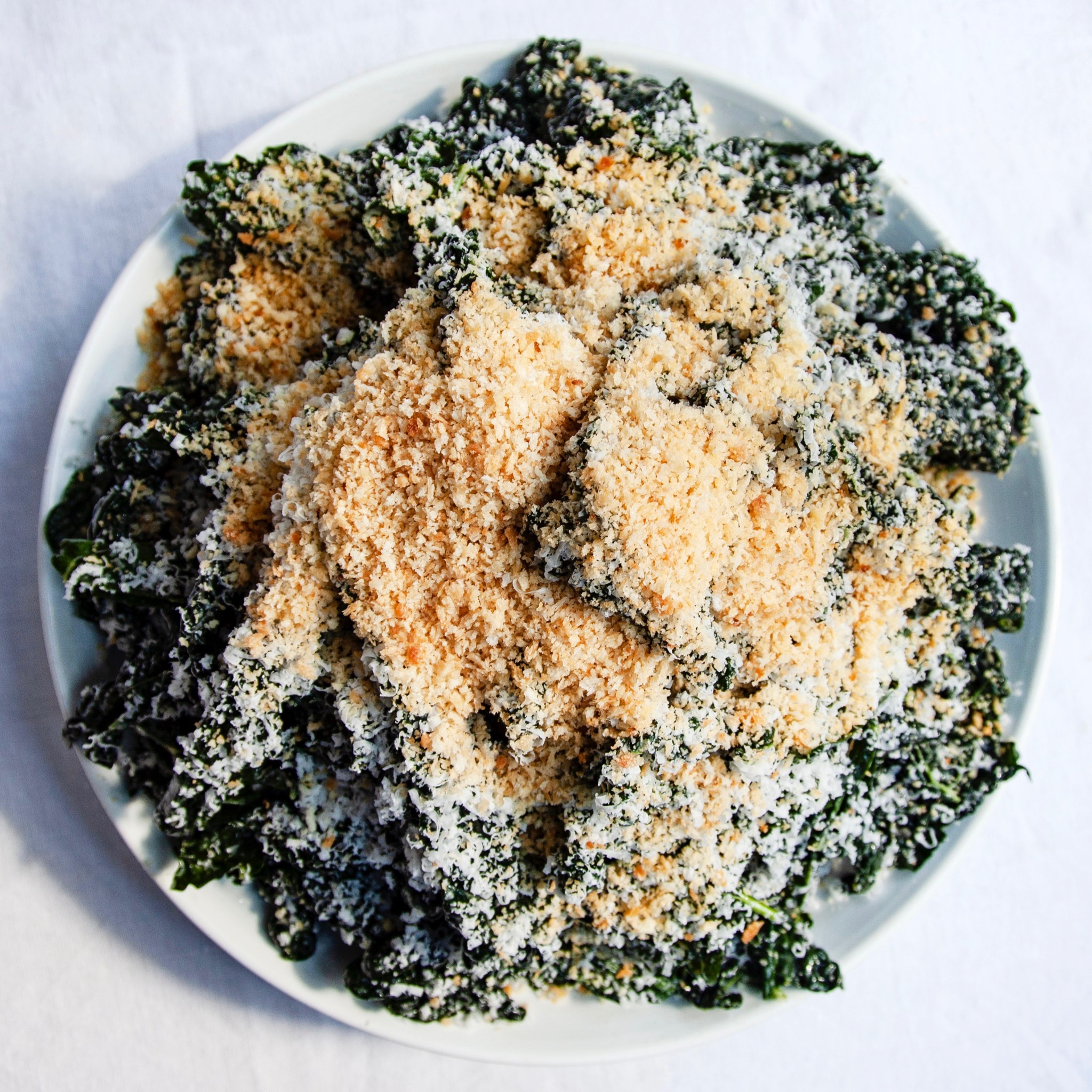 Cavolo nero, Parmesan and crisp crumbs