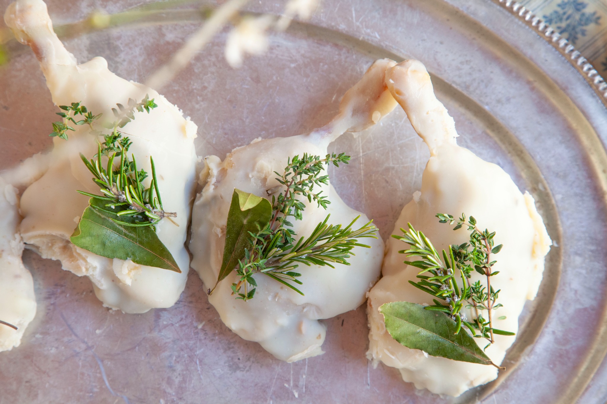Duck confit with rosemary, thyme and bay