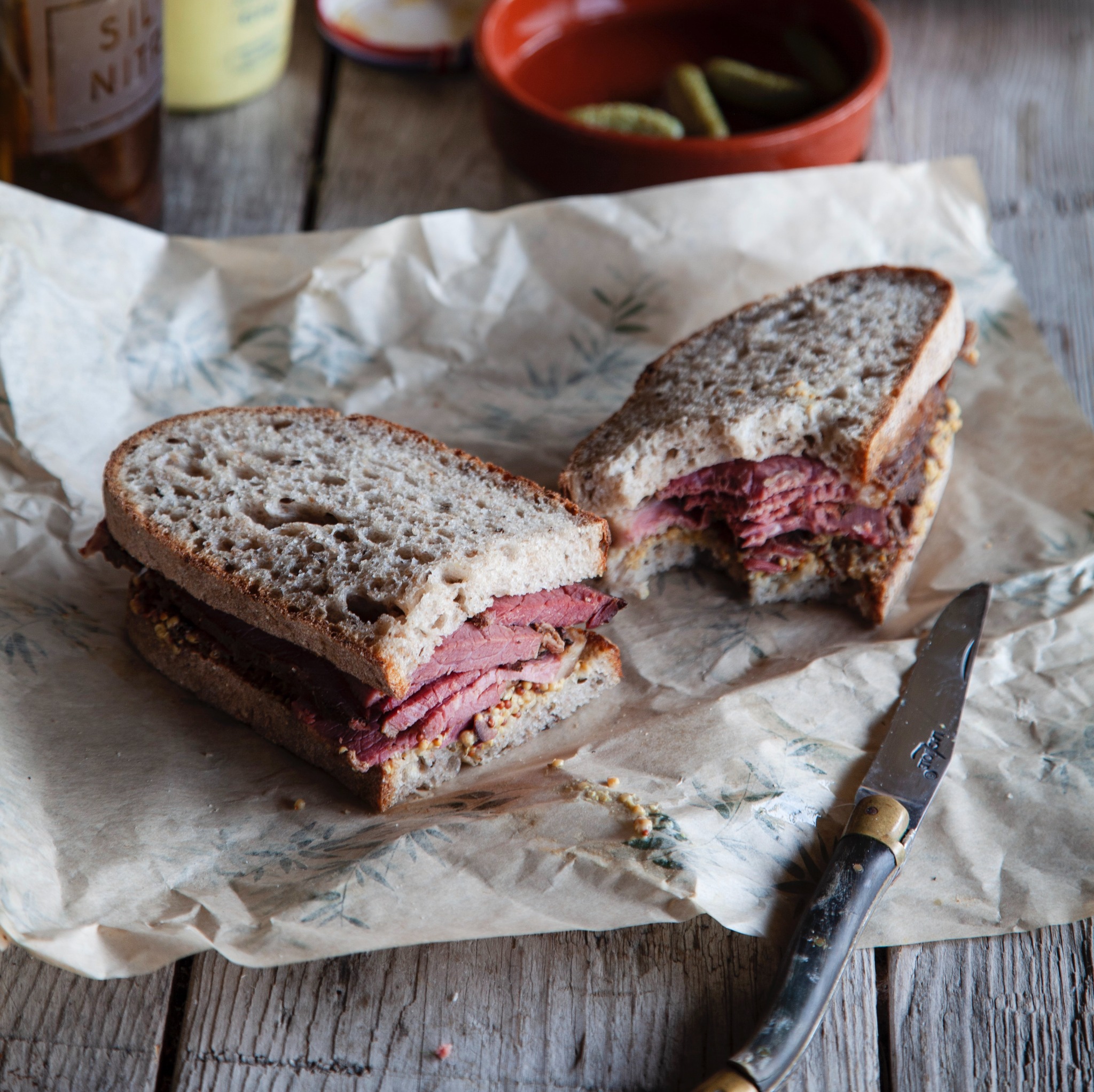 House-cured pastrami on rye
