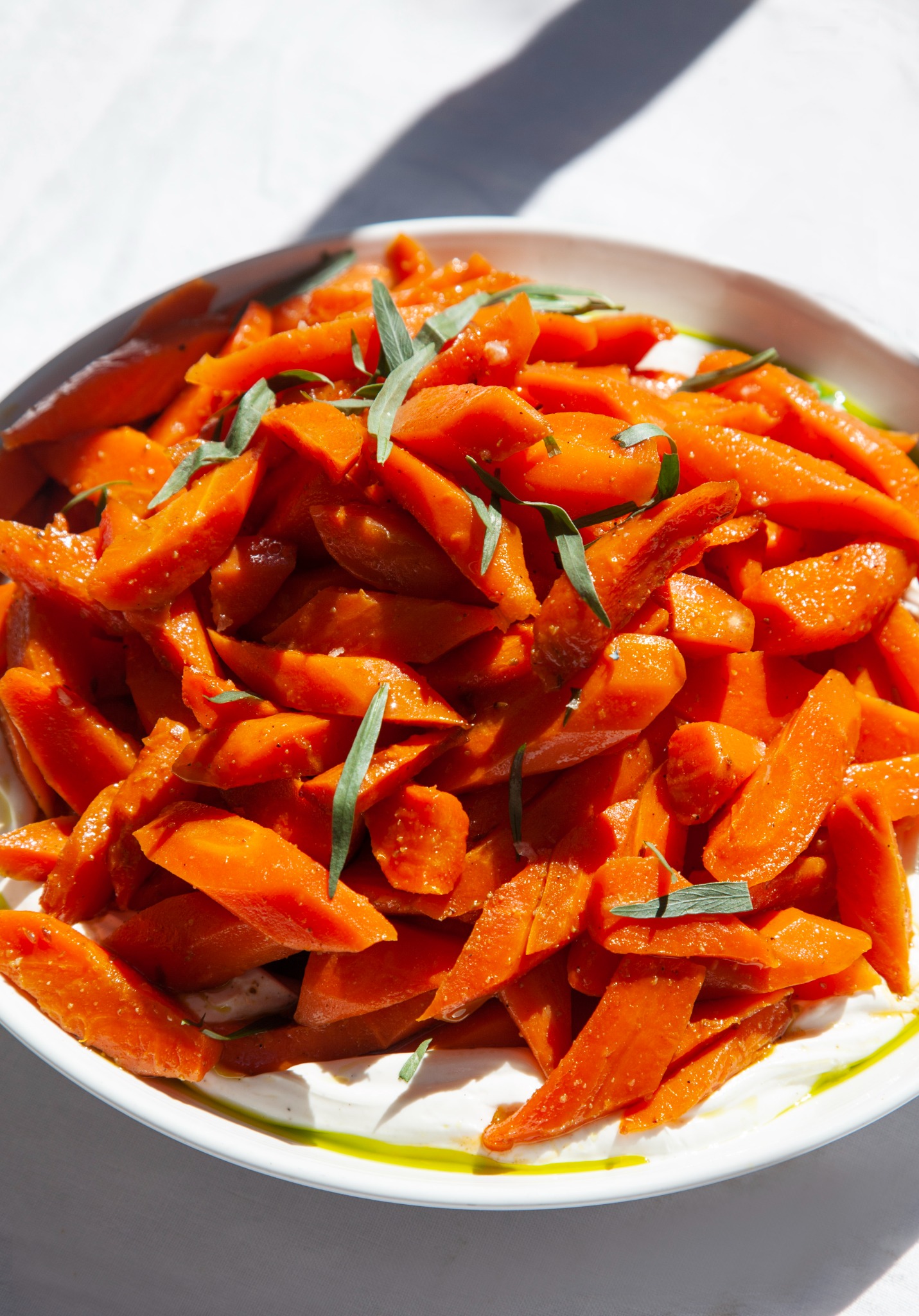Roasted carrots, tarragon and cultured cream