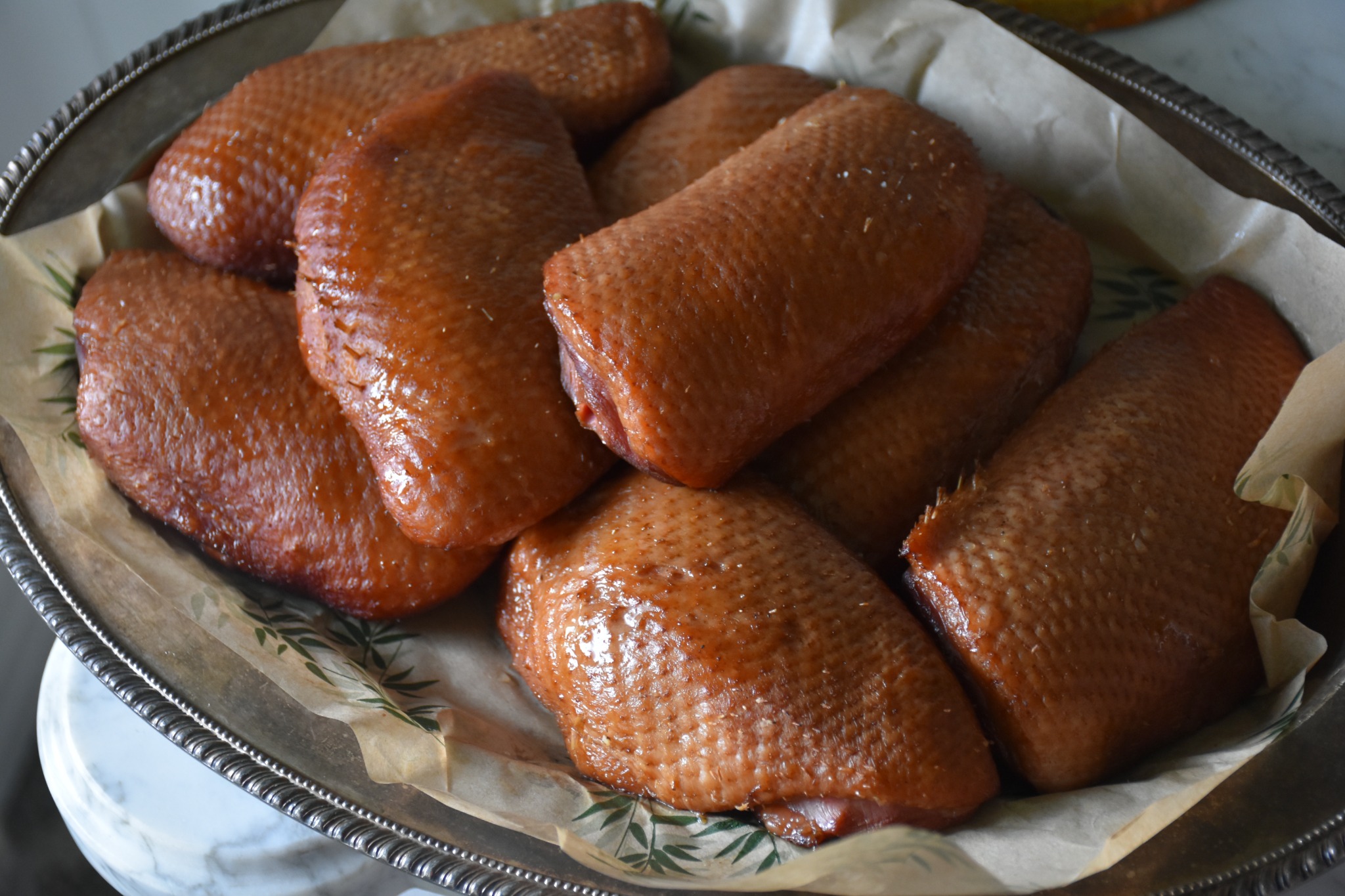 House-smoked duck breasts