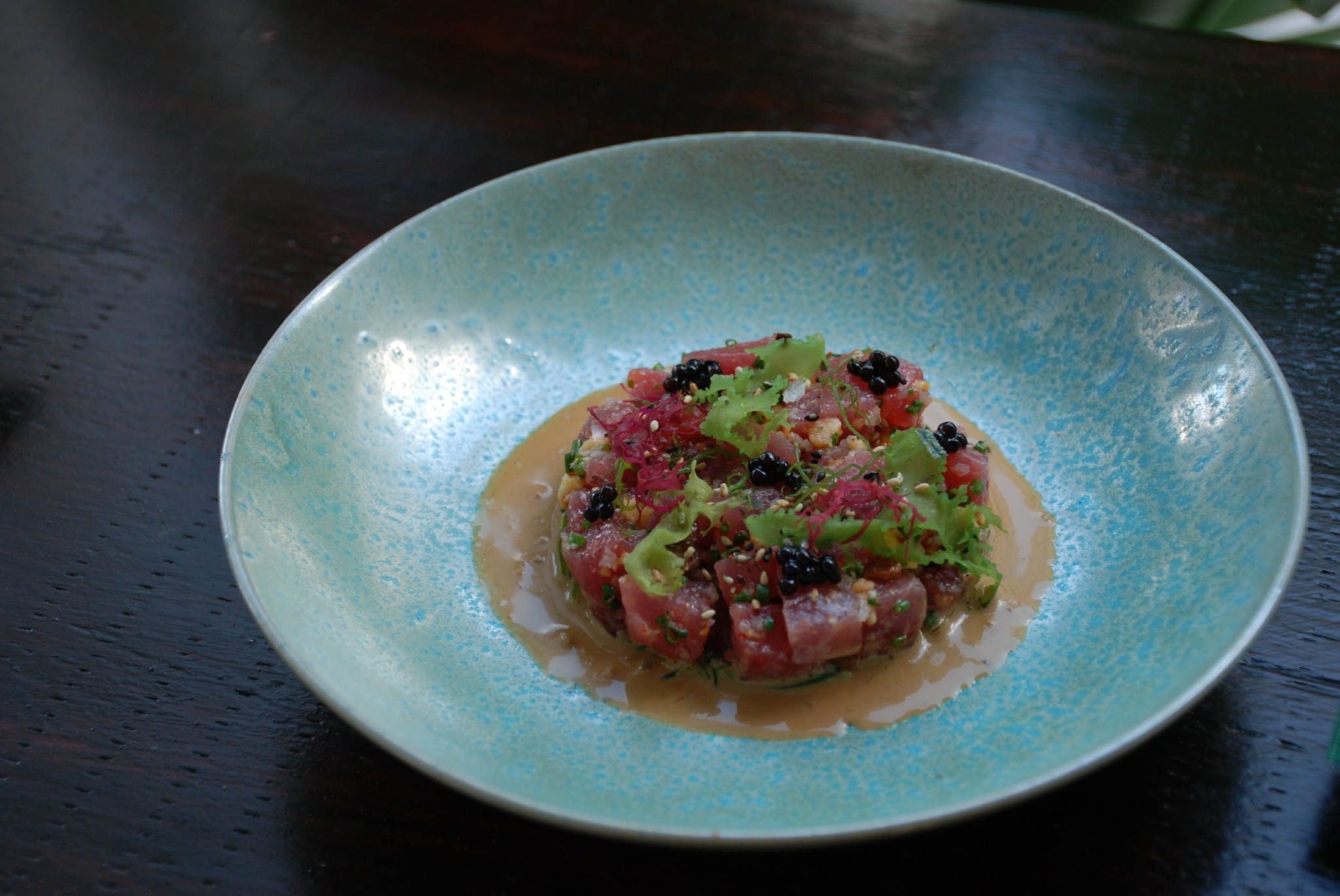 Tuna tartare, caviar and sea greens